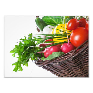 Composition With Raw Vegetables Photo Print
