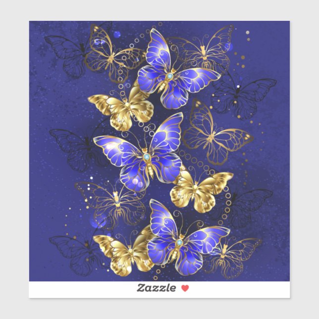 Composition with Sapphire Butterflies (Sheet)