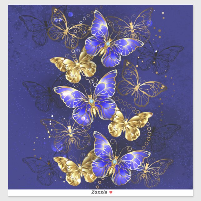 Composition with Sapphire Butterflies (Sheet)