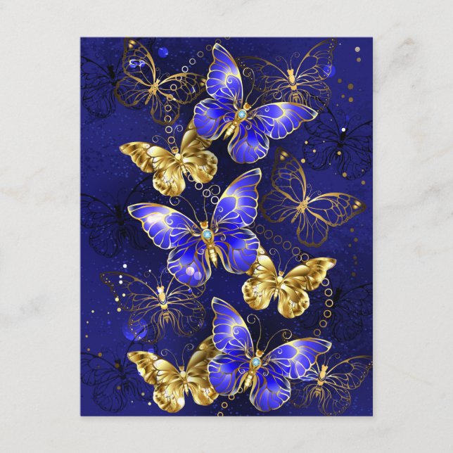 Composition with Sapphire Butterflies Advice Card (Front)