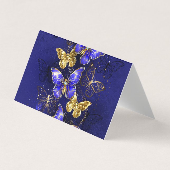 Composition with Sapphire Butterflies Business Card (Front)