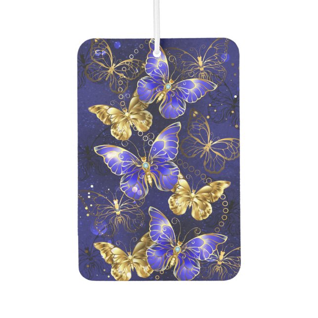Composition with Sapphire Butterflies Car Air Freshener (Front)