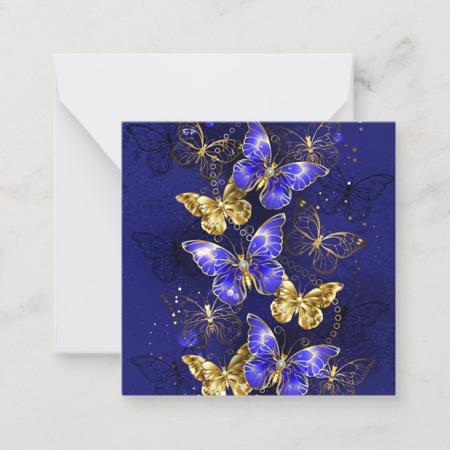 Composition with Sapphire Butterflies Card (Front)