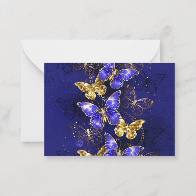 Composition with Sapphire Butterflies Card (Front)
