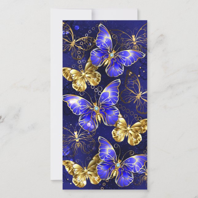 Composition with Sapphire Butterflies Card (Front)