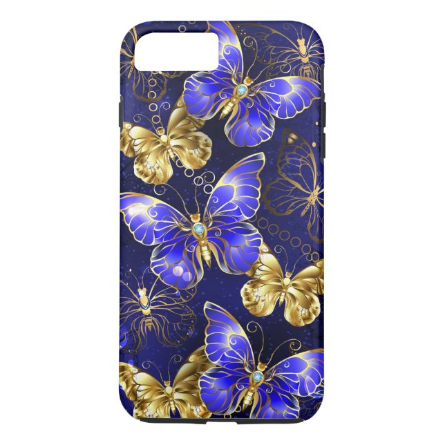 Composition with Sapphire Butterflies Case-Mate iPhone Case (Back)