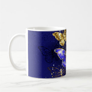 Composition with Sapphire Butterflies Coffee Mug