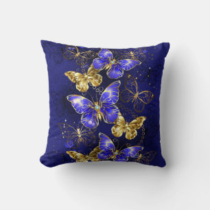 Composition with Sapphire Butterflies Cushion