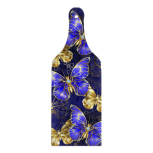 Composition with Sapphire Butterflies Cutting Board