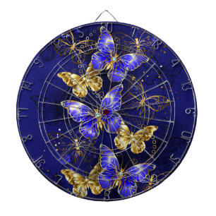 Composition with Sapphire Butterflies Dartboard