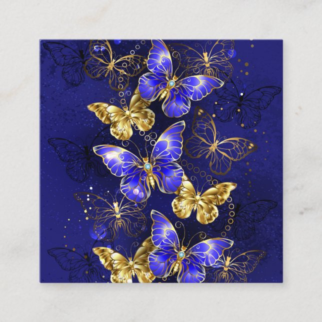 Composition with Sapphire Butterflies Discount Card (Front)