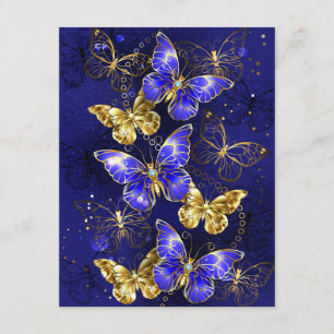 Composition with Sapphire Butterflies Enclosure Card