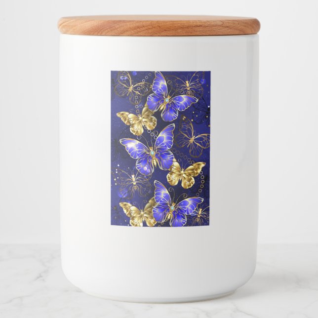 Composition with Sapphire Butterflies Food Label (Front)