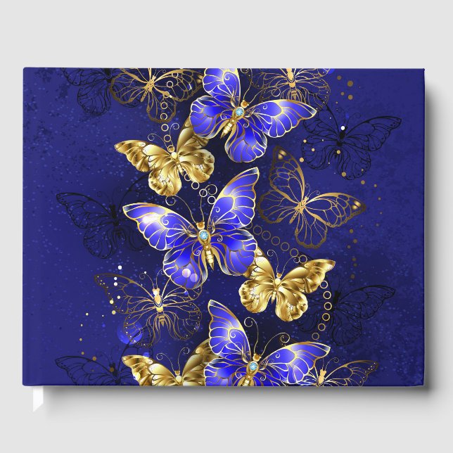 Composition with Sapphire Butterflies Guest Book (Front)