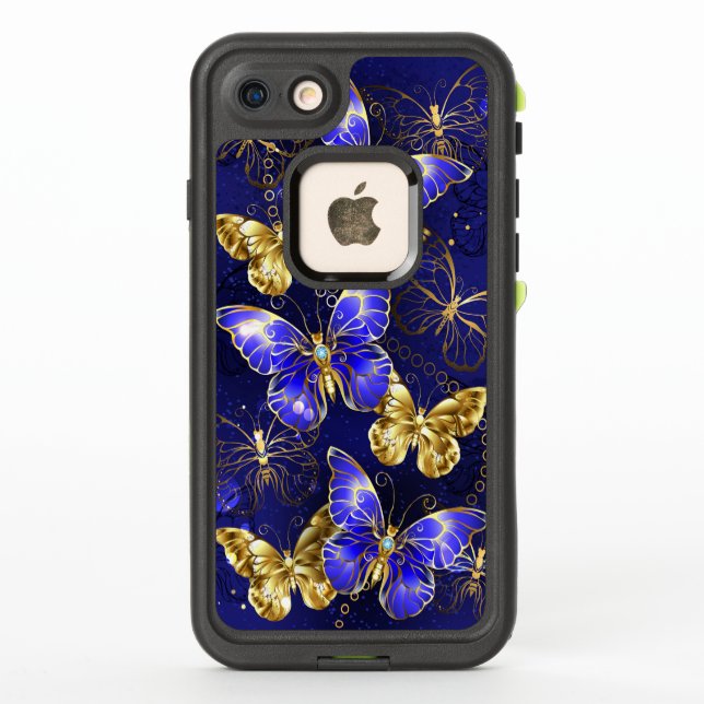 Composition with Sapphire Butterflies LifeProof iPhone Case (Back)