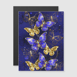 Composition with Sapphire Butterflies Magnetic Invitation