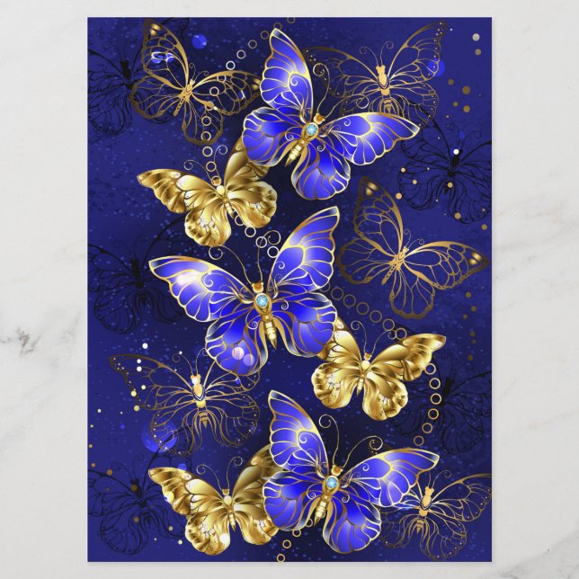 Composition with Sapphire Butterflies Menu (Front)
