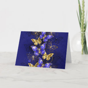 Composition with Sapphire Butterflies Note Card