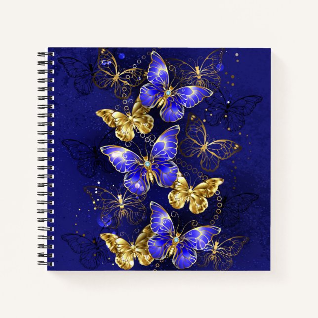 Composition with Sapphire Butterflies Notebook (Front)