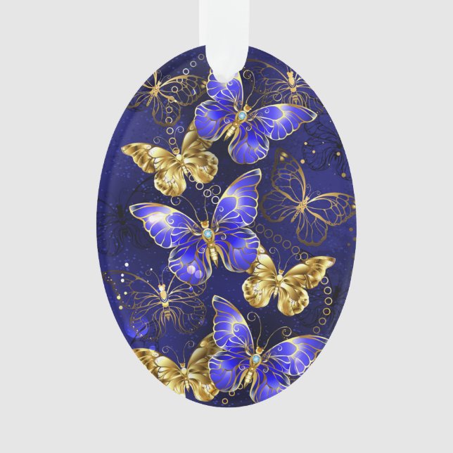 Composition with Sapphire Butterflies Ornament (Front)