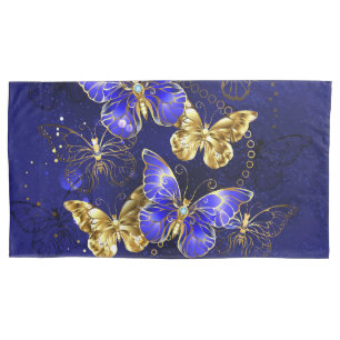 Composition with Sapphire Butterflies Pillowcase