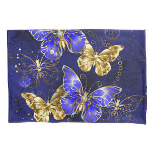 Composition with Sapphire Butterflies Pillowcase