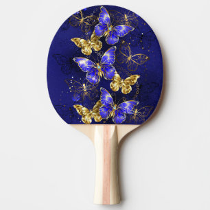 Composition with Sapphire Butterflies Ping Pong Paddle