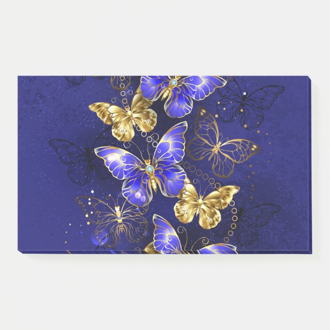 Composition with Sapphire Butterflies Post-it Notes (Front)