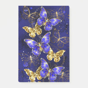 Composition with Sapphire Butterflies Post-it Notes