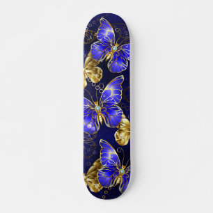 Composition with Sapphire Butterflies Skateboard