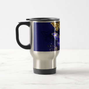 Composition with Sapphire Butterflies Travel Mug