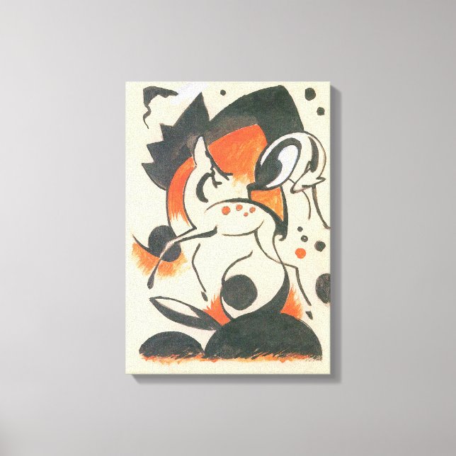 Composition with Two Deer by Franz Marc Canvas Print (Front)