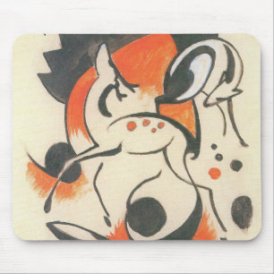 Composition with Two Deer by Franz Marc Mouse Mat