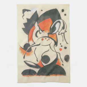 Composition with Two Deer by Franz Marc Tea Towel