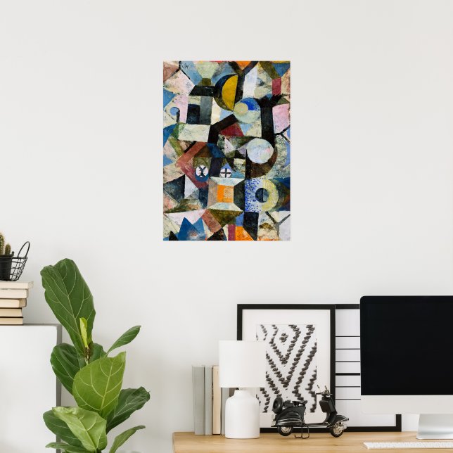 Composition with Yellow Half-Moon and Y Poster (Home Office)