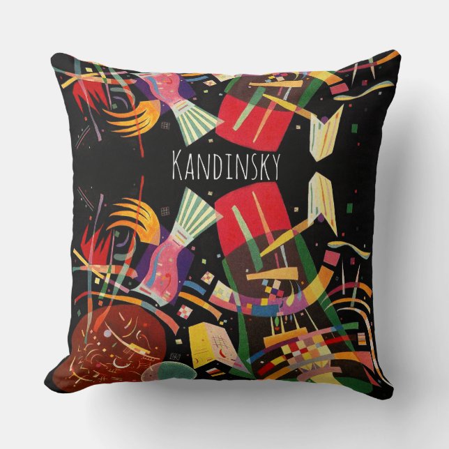 Composition X Biomorphic Abstraction Custom Name Cushion (Front)