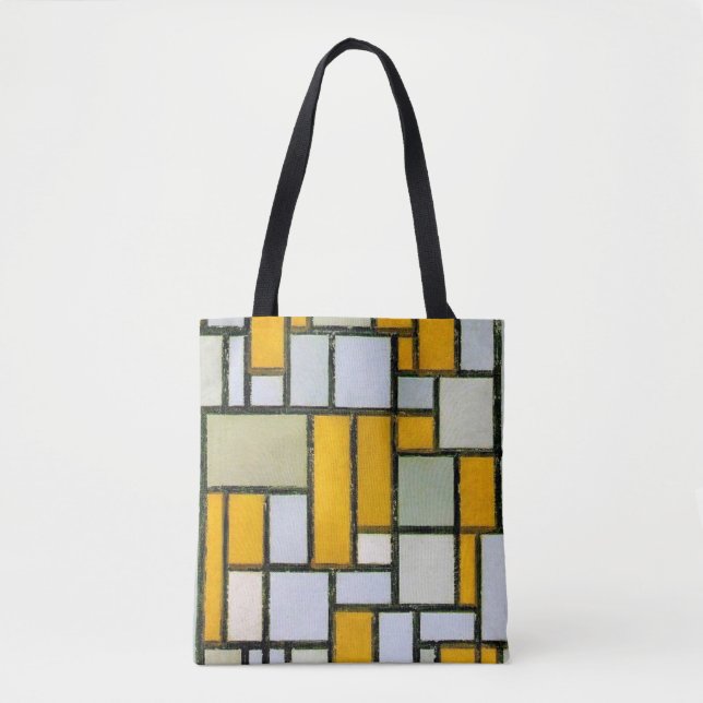 Composition Yellow and Grey, Mondrian Tote Bag (Front)