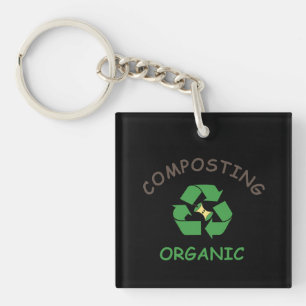 compost composting composter organic farming key ring