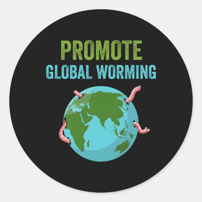 Compost Global Worming Com Composting Worms Classic Round Sticker (Front)