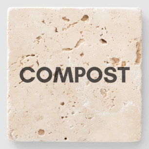 compost stone coaster