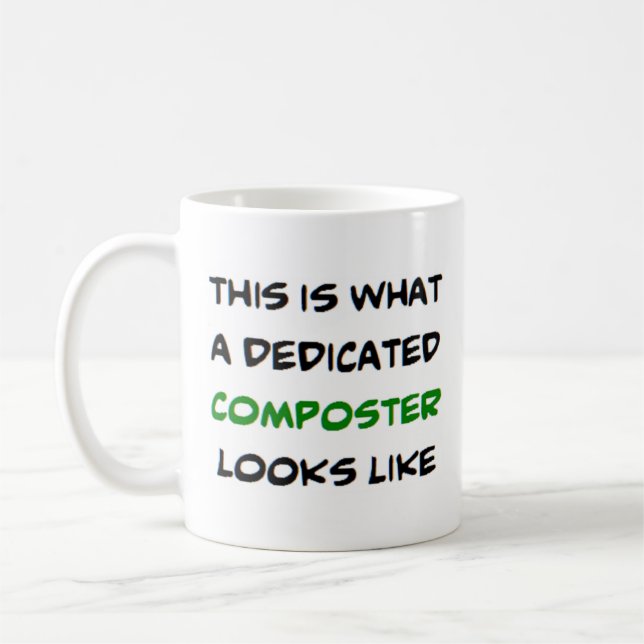 composter, dedicated coffee mug (Left)