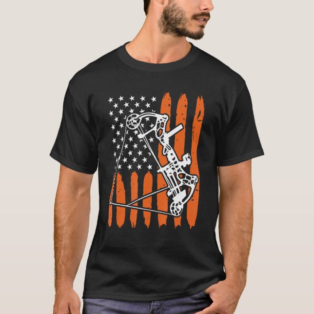Compound Bow Archer Usa Archery T-Shirt (Front)