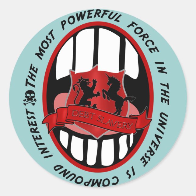 Compound Interest Classic Round Sticker (Front)