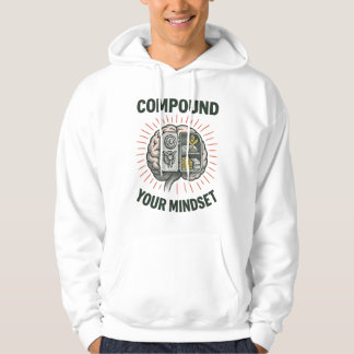 Compound Your Mindset Financial Growth Vault Brain Hoodie