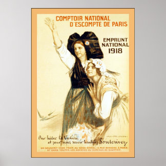 Comptoir National d'escompte de Paris ~ Vintage Poster