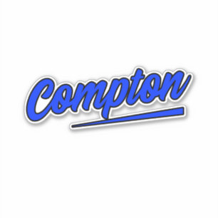 Compton California Blue Typography