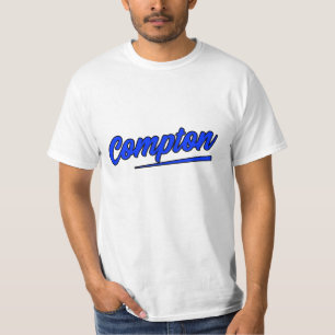 Compton California Blue Typography T-Shirt