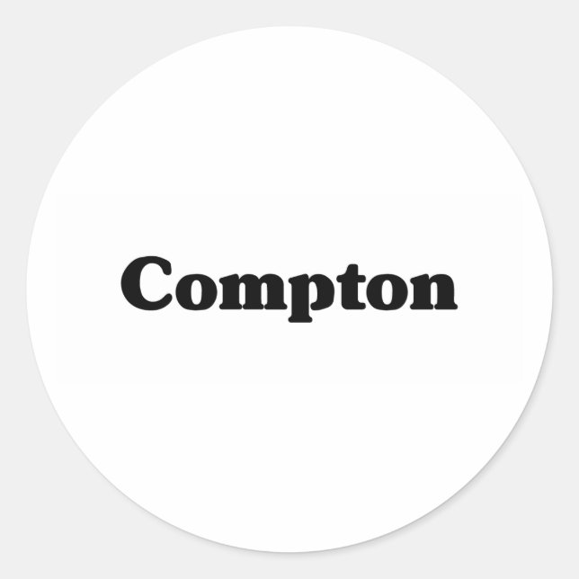 Compton Classic t shirts Round Sticker (Front)