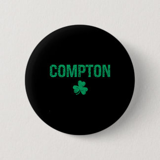 Compton Irish Shamrock St Patrick's Day  6 Cm Round Badge