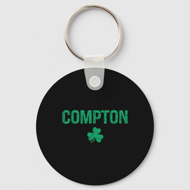 Compton Irish Shamrock St Patrick's Day  Key Ring (Front)